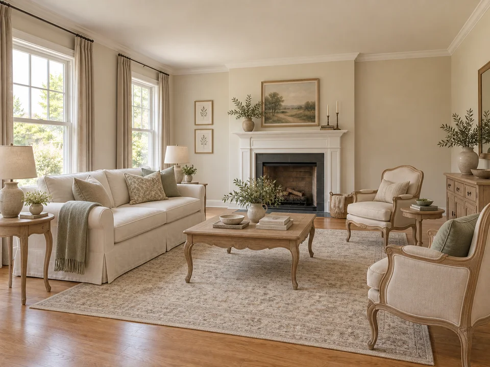 Illustrative french provincial interior artwork